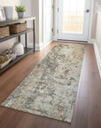 LOOMLAN Rugs Kheira Orange Washable Indoor-Outdoor Rug