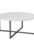 Kiara Steel Framed Marble Coffee Table - LOOMLAN - SUNPAN - Coffee Tables
