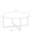 Kiara Steel Framed Marble Coffee Table - LOOMLAN - SUNPAN - Coffee Tables