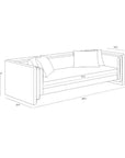 SUNPAN Kira Fabric Modern Styled Sofa