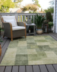 LOOMLAN Rugs Kiva Green Washable Indoor-Outdoor Rug
