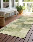 LOOMLAN Rugs Kiva Green Washable Indoor-Outdoor Rug
