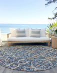LOOMLAN Rugs Knotra Blue Washable Indoor-Outdoor Rug