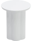 Kogur Aluminum White Round Side Table - LOOMLAN - Zuo Modern - Outdoor Side Tables