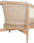 Kuna Teak Lloyd Loom Weave Outdoor Chair - LOOMLAN - Moe's Home - Outdoor Lounge Chairs