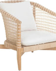 Kuna Teak Lloyd Loom Weave Outdoor Chair - LOOMLAN - Moe's Home - Outdoor Lounge Chairs
