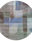 LOOMLAN Rugs Kyra Brown Washable Indoor-Outdoor Rug