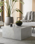 Kyson Coffee Table Silver Modern Concrete - LOOMLAN - SUNPAN - Outdoor Coffee Tables