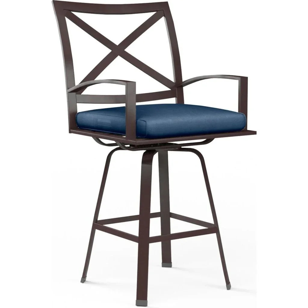 La Jolla Sunbrella Swivel Outdoor Barstool - LOOMLAN - Sunset West - Outdoor Bar Stools