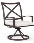 La Jolla Swivel Outdoor Dining Chair 2PC - LOOMLAN - Sunset West - Outdoor Dining Chairs