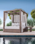 Laguna Aluminum Square Outdoor End Table - LOOMLAN - Sunset West - Outdoor Side Tables