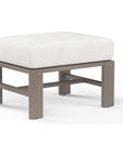 Laguna Canvas Flax Sunbrella Outdoor Ottoman - LOOMLAN - Sunset West - Outdoor Ottomans