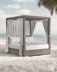 Laguna Canvas Flax Sunbrella Resort Outdoor King Daybed - LOOMLAN - Sunset West - Outdoor Daybeds