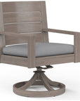 Laguna Swivel Outdoor Dining Chair 2PC - LOOMLAN - Sunset West - Outdoor Dining Chairs