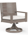 Laguna Swivel Outdoor Dining Chair 2PC - LOOMLAN - Sunset West - Outdoor Dining Chairs
