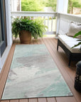 Lanariyah Blue Washable Indoor - Outdoor Rug - LOOMLAN - LOOMLAN Rugs - Outdoor Rugs