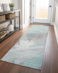 Lanariyah Blue Washable Indoor - Outdoor Rug - LOOMLAN - LOOMLAN Rugs - Outdoor Rugs