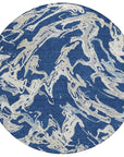 LOOMLAN Rugs Lani Blue Washable Indoor-Outdoor Rug