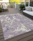 LOOMLAN Rugs Lani Purple Washable Indoor-Outdoor Rug