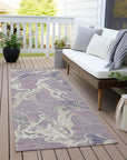 LOOMLAN Rugs Lani Purple Washable Indoor-Outdoor Rug