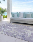 LOOMLAN Rugs Lani Purple Washable Indoor-Outdoor Rug