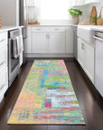 LOOMLAN Rugs Lavara Pink Washable Indoor-Outdoor Rug