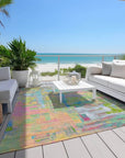 LOOMLAN Rugs Lavara Pink Washable Indoor-Outdoor Rug