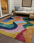 LOOMLAN Rugs Leo Green Washable Indoor-Outdoor Rug