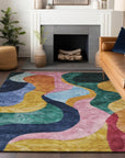 LOOMLAN Rugs Leo Green Washable Indoor-Outdoor Rug