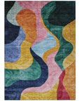 LOOMLAN Rugs Leo Green Washable Indoor-Outdoor Rug