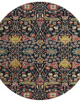 LOOMLAN Rugs Leon Black Washable Indoor-Outdoor Rug
