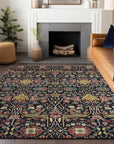 LOOMLAN Rugs Leon Black Washable Indoor-Outdoor Rug