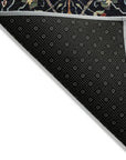 LOOMLAN Rugs Leon Black Washable Indoor-Outdoor Rug