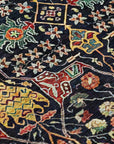 LOOMLAN Rugs Leon Black Washable Indoor-Outdoor Rug