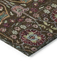 LOOMLAN Rugs Leon Brown Washable Indoor-Outdoor Rug