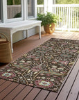 LOOMLAN Rugs Leon Brown Washable Indoor-Outdoor Rug
