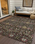 LOOMLAN Rugs Leon Brown Washable Indoor-Outdoor Rug