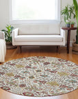 LOOMLAN Rugs Leon Ivory Washable Indoor-Outdoor Rug