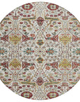 LOOMLAN Rugs Leon Ivory Washable Indoor-Outdoor Rug