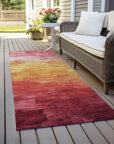 LOOMLAN Rugs Lethrae Pink Washable Indoor-Outdoor Rug