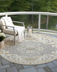 LOOMLAN Rugs Lidia Brown Washable Indoor-Outdoor Rug