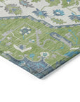 LOOMLAN Rugs Lidia Green Washable Indoor-Outdoor Rug
