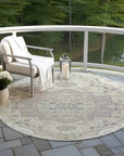 LOOMLAN Rugs Lidia Ivory Washable Indoor-Outdoor Rug