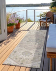 LOOMLAN Rugs Lidia Ivory Washable Indoor-Outdoor Rug