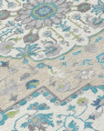 LOOMLAN Rugs Lidia Teal Washable Indoor-Outdoor Rug