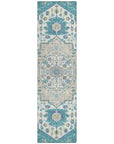 LOOMLAN Rugs Lidia Teal Washable Indoor-Outdoor Rug