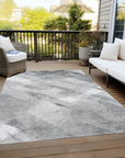 LOOMLAN Rugs Linavie Gray Washable Indoor-Outdoor Rug