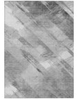 LOOMLAN Rugs Linavie Gray Washable Indoor-Outdoor Rug