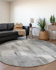 LOOMLAN Rugs Linavie Gray Washable Indoor-Outdoor Rug