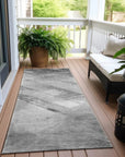 LOOMLAN Rugs Linavie Gray Washable Indoor-Outdoor Rug